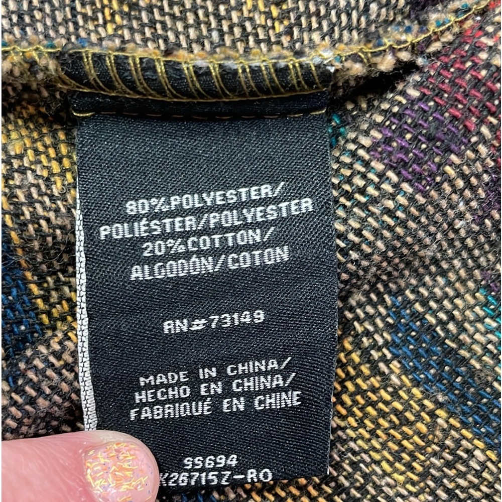 Aztec Jacquard Pattern Cropped Pendleton Style Sa… - image 8